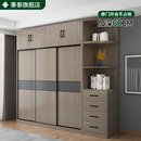 2026新款 定制 家用卧室推拉门挂衣柜实木出租房衣服收纳柜农村组装
