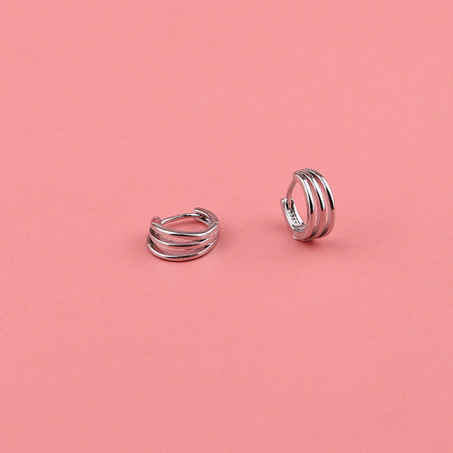 s925银复古三圈耳扣女ins小众