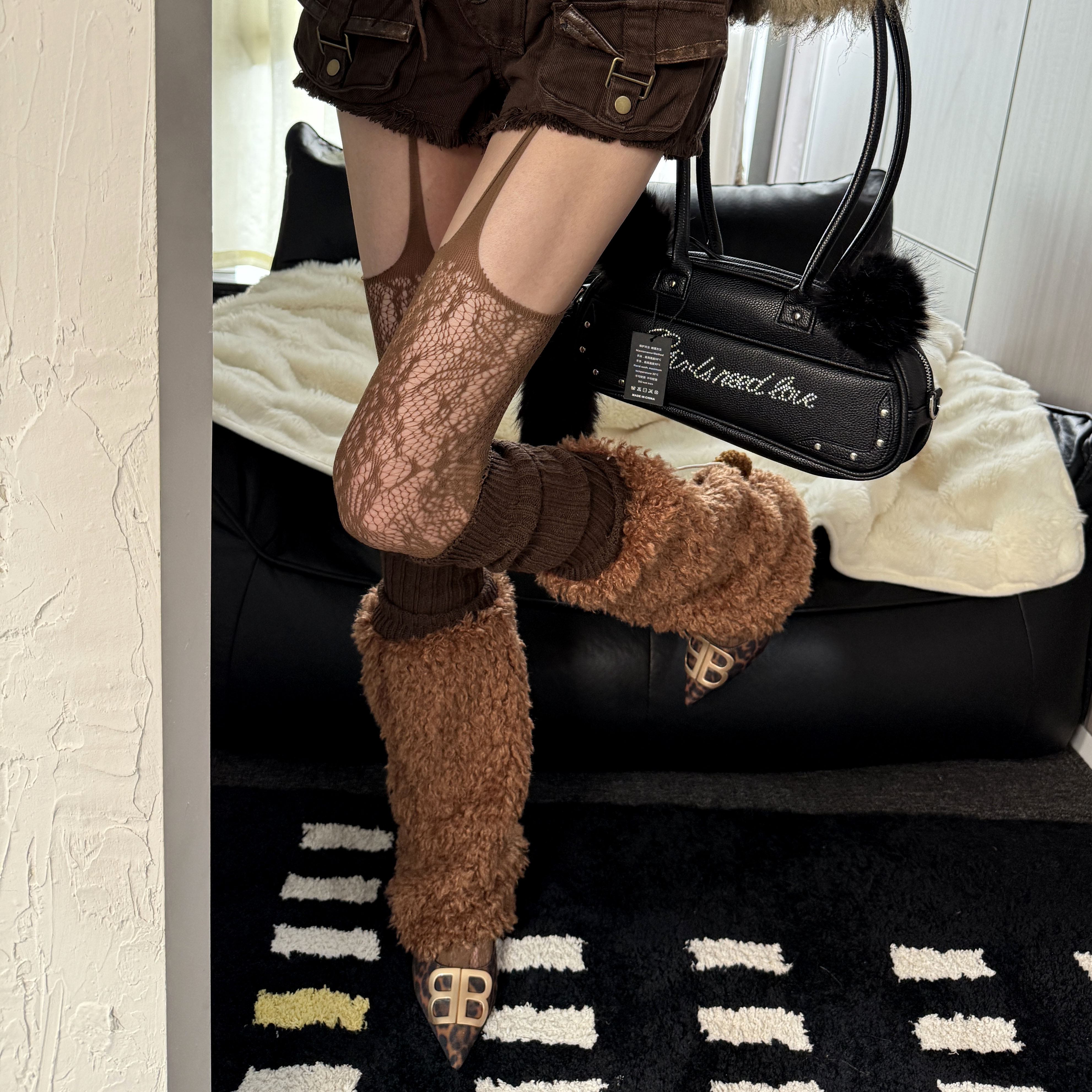 美拉德咖花卉废土涩谷复古y2k亚文化千禧辣妹吊带叠穿DF