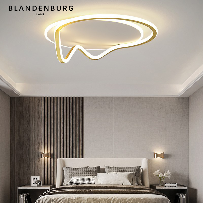 卧室吸顶灯极简设计几何圆环造型灯简约现代创意艺术家用房间灯具