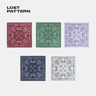 双成记佩斯利印花真丝斜纹小方巾腰果花桑蚕丝丝巾复古街头潮流