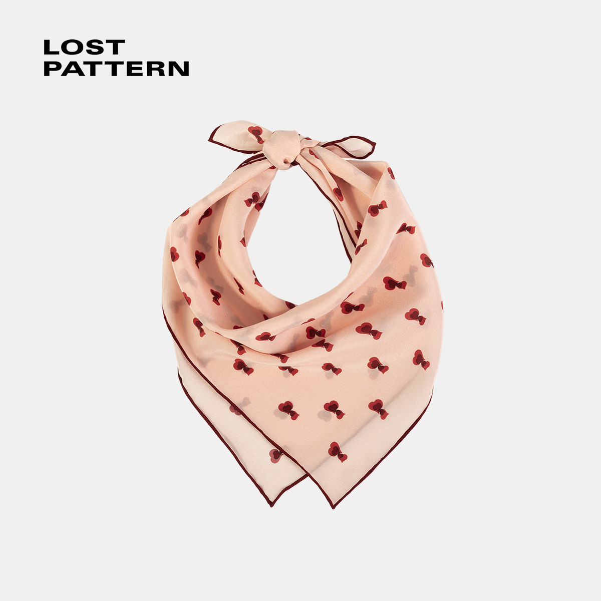 【甄选好礼】双成记桃心印花真丝围巾双绉小方巾丝巾女桑蚕丝绑包,服饰配件/皮带/帽子/围巾,围巾/丝巾/披肩,淘宝优惠券,粉丝福利购,淘宝优惠卷