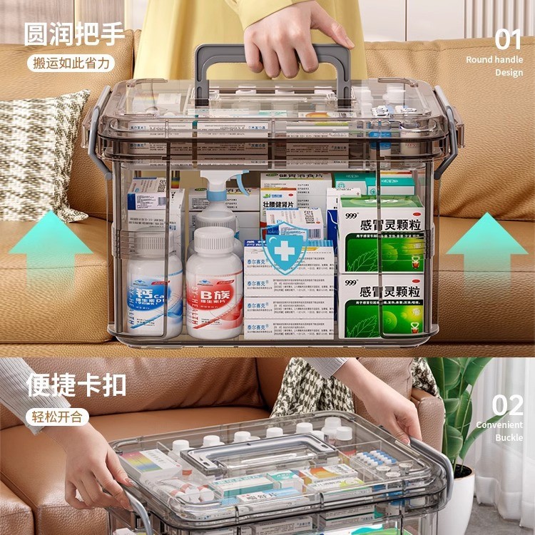 多层小药箱家庭装药品收