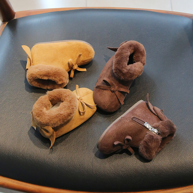 女童靴子美拉德风宝宝棉鞋