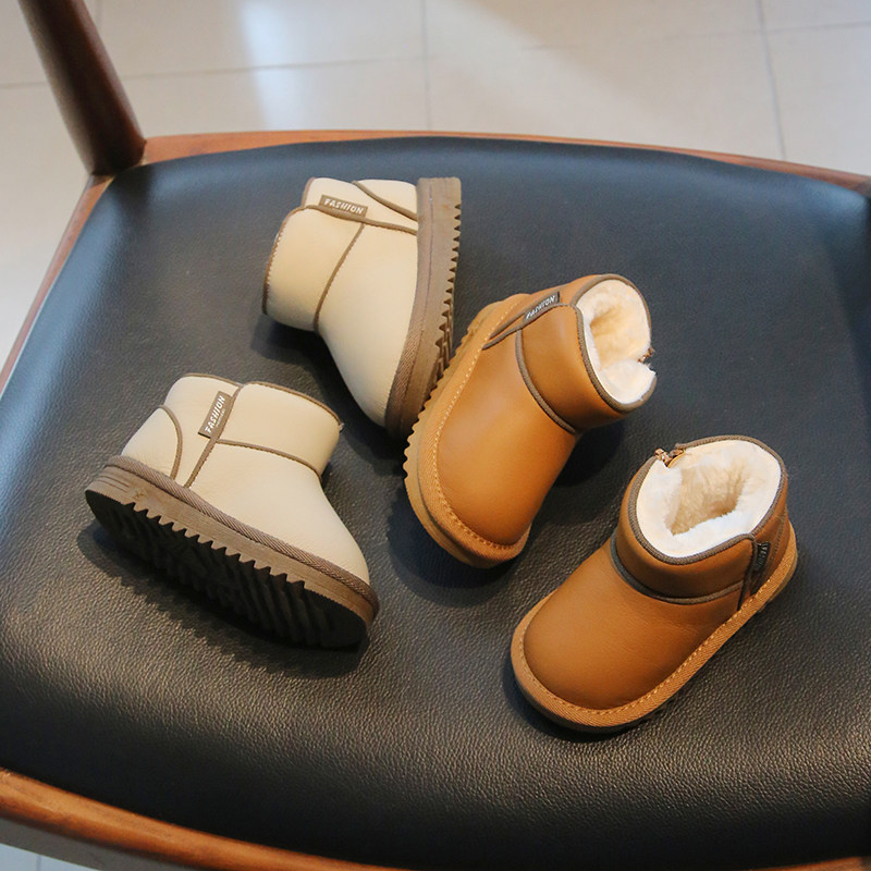 儿童雪地靴真皮防水宝宝大棉鞋冬季男女幼童加绒棉靴软底婴儿鞋子,童鞋/婴儿鞋/亲子鞋,雪地靴,淘宝优惠券,粉丝福利购,淘宝优惠卷