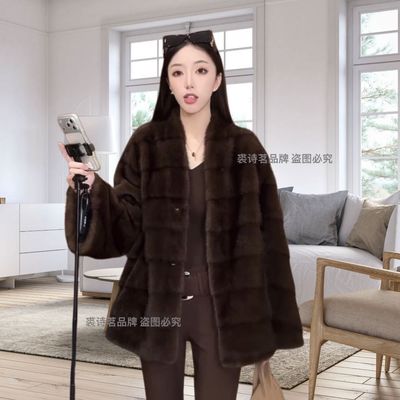 2025新款水貂绒大衣女皮