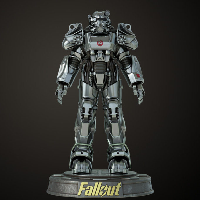 SOHO工作室 Fallout辐射T-60动力装甲GK成品手办雕像现货定制