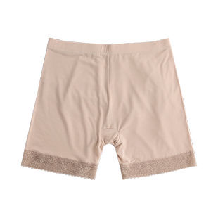 牧柔夏季女士粘纤抗菌防走光安全裤蕾丝边打底平角裤女薄款四角裤