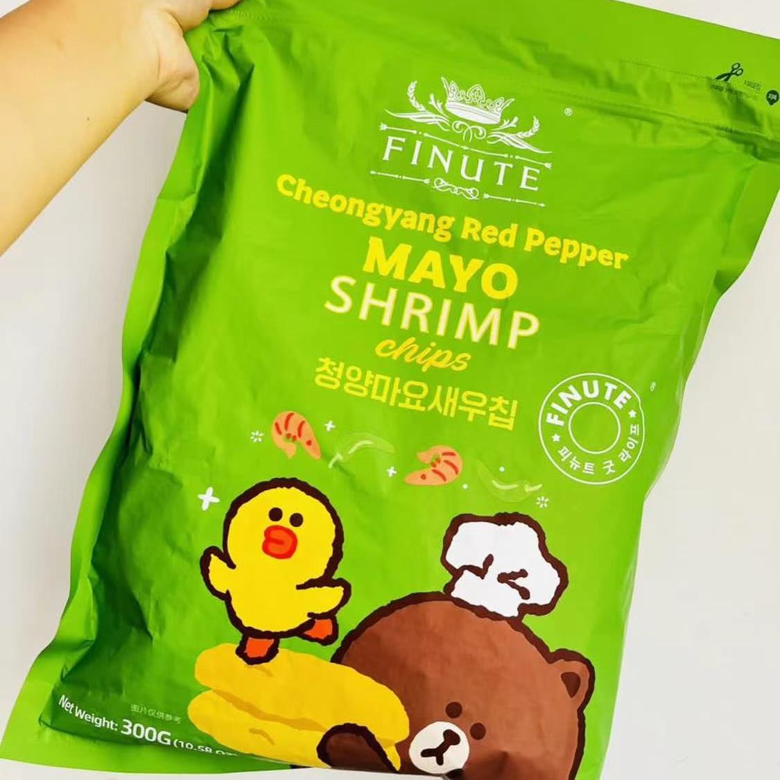 FINUTE青阳辣椒蛋黄酱味虾片