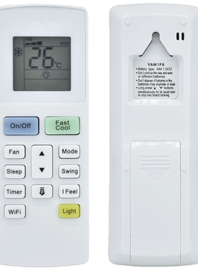 适用格力空调冷气机遥控器YAW1F9 remote contro 英文版SMART TOSOT通用YAW1F YAW1F4