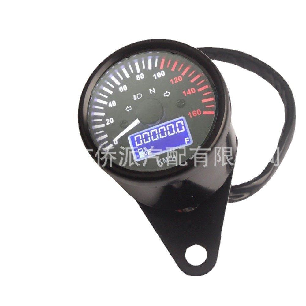 踏板摩托车液晶仪表里程表油表数显转速表油量表大排量越野改装