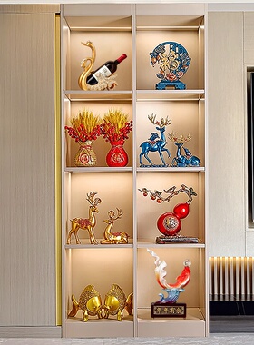 轻奢酒柜装饰品客厅新中式家居摆件办公室工艺品乔迁新居礼品