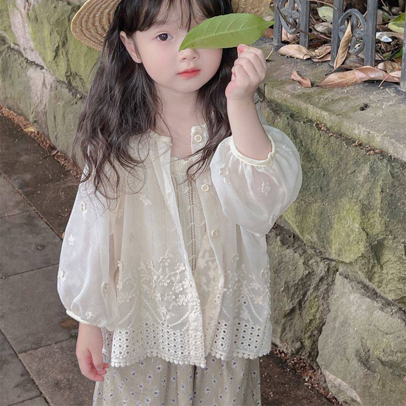 女童法式防晒衣夏季女孩宝宝