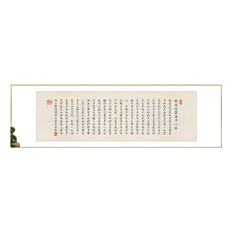 般若波罗蜜多心经禅意画客厅挂画