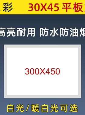 厨房300x450x450集成吊顶灯30x45厨卫铝扣板嵌入式面板led平板灯