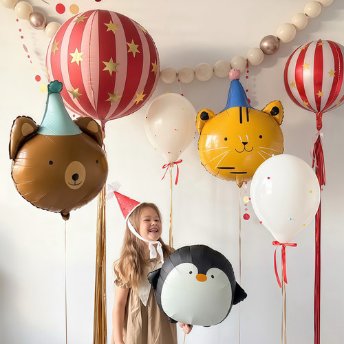 马戏团动物气球可爱卡通铝膜