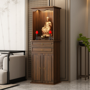 实木佛龛供桌神台佛台现代简约佛柜带门财神爷供桌香案台神龛立柜