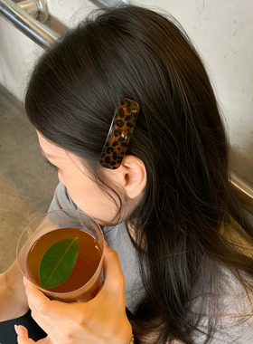 韩系复古小号豹纹发夹