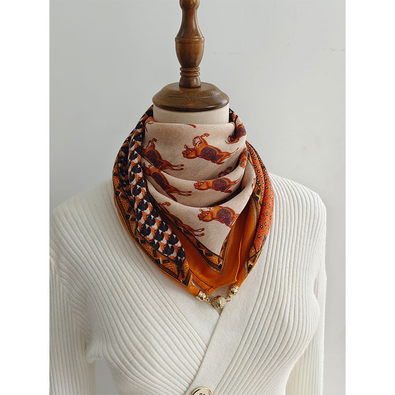 三角磁吸法国小围巾高级感秋冬