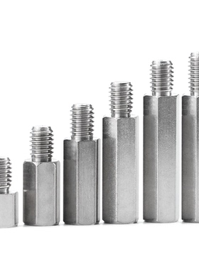 304不锈钢单头六角螺柱阴阳隔离柱M2M2.5M3*6x7x8x9x10x11x15+4+6