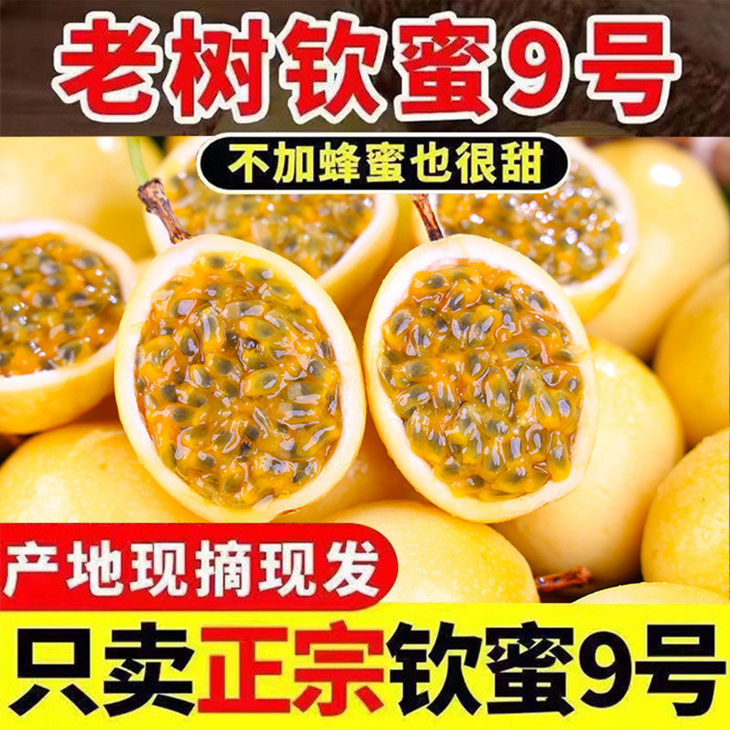 广西钦蜜9号黄金百香果5斤包邮