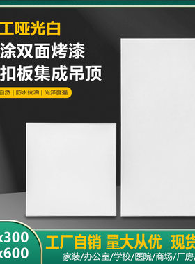 集成吊顶厨房卫生间阳台铝扣板抗油污全套哑光白烤漆滚涂家装工装