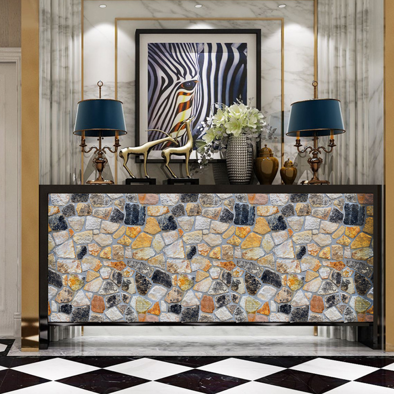 创意3D砖纹墙贴自粘怀旧墙纸咖啡馆酒吧餐厅PV壁纸45MX10米