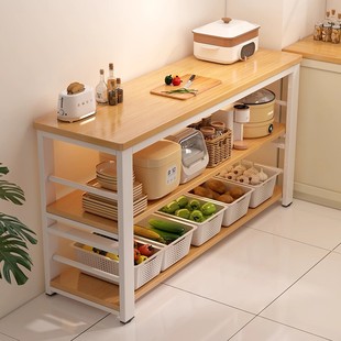 厨房置物架落地多层餐边窄边储物柜子多功能切菜备餐桌子收纳架子