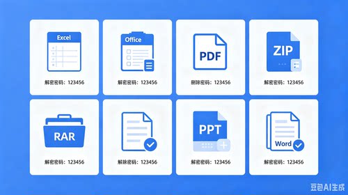 excel表格office去删除密码pdf解密zip/rar压缩包ppt文件word文档