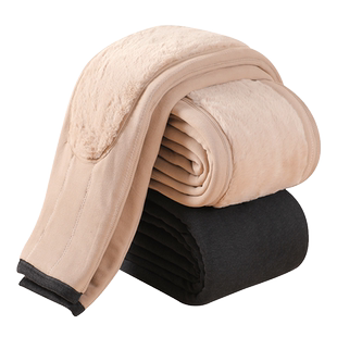 男士棉裤男冬季加绒加厚保暖裤东北特厚老年人羊毛蚕丝驼绒防寒裤