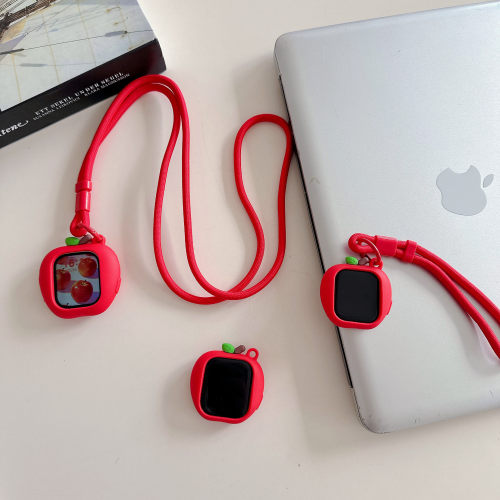 趣味红苹果适用于苹果SE2保护套Apple iwatchS11手表壳456简约789