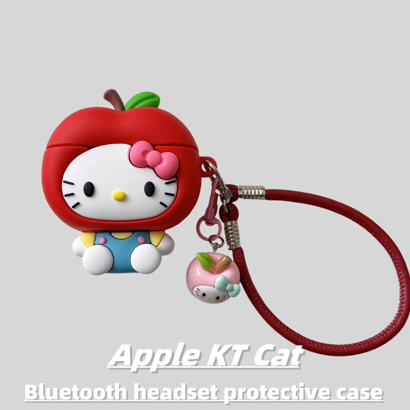 立体红苹果KT猫适用于魔音Beats Studio Buds蓝牙耳机保护套Studio Buds立体硅胶耳机壳少女心防摔卡通可爱新