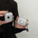 创意简约苹果标志适用于苹果AirPods4代蓝牙耳机保护套个性 小众AirPods3耳机壳防摔软壳Pro2代少女心轻奢新款