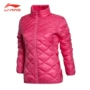 Li Ning thể thao quần áo cotton nữ 2019 mùa đông mới màu đỏ thể thao giản dị thể thao ngắn học sinh phù hợp với áo cotton - Quần áo độn bông thể thao áo phao nhung