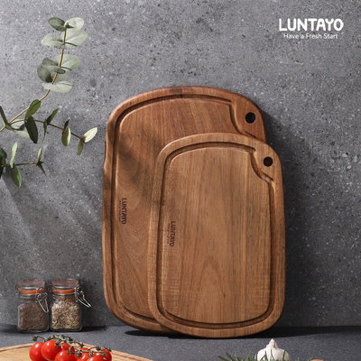 日本Luntayo相思木切菜板家用抗菌防霉实木水果砧板厨房熟食案板