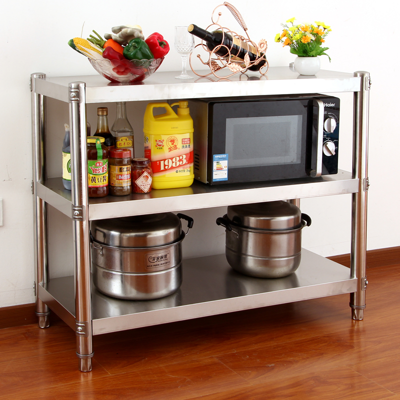 多用途厨具角落盘子架烤箱架2层的电器大容量墙角锅盖厨房置物架