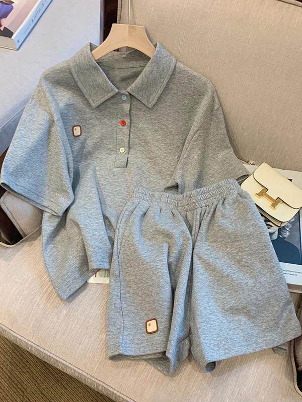 간호 의류 순수 코튼 가방 칼라 패션 정장 반팔 티셔츠 간호 탑 여름 느슨한 2024 새로운 산후