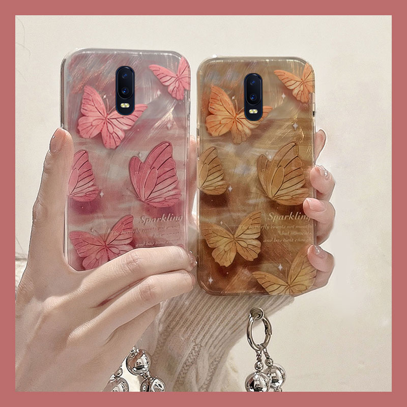 羽纱粉色蝴蝶高级感小众轻奢手机壳