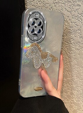 卡通闪钻钻石小马适用华为nova15ultra手机壳novo14可爱13pro手链12挂链10se冰川纹9por硅胶8趣味7软6/huawei