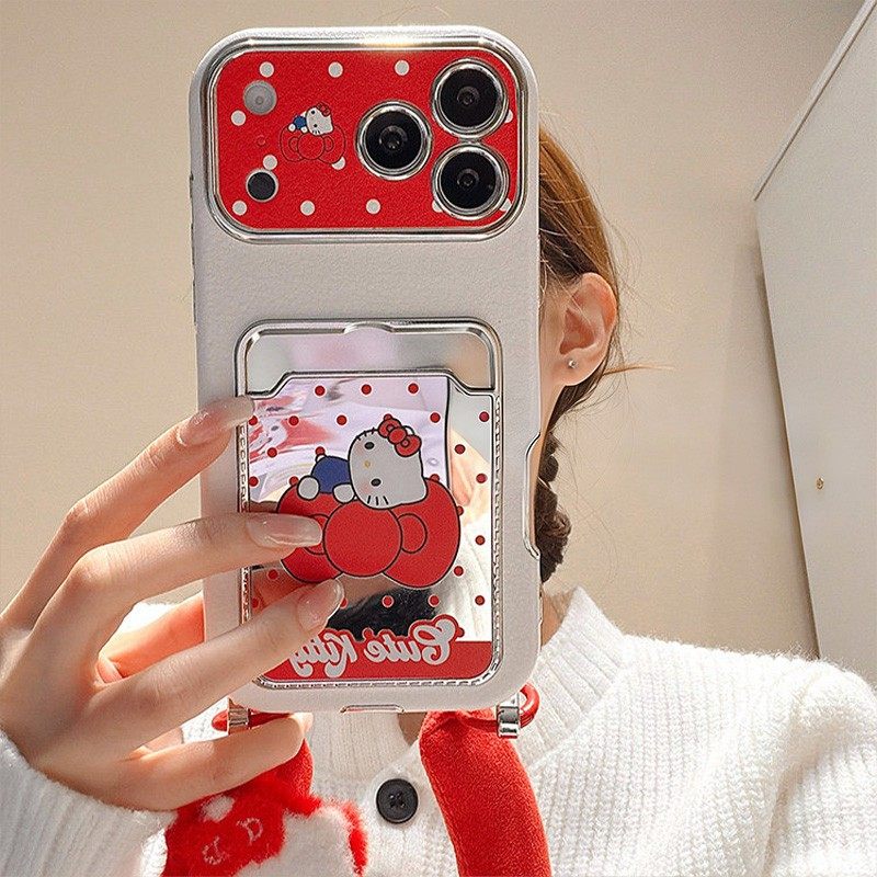 波点蝴蝶结kt猫卡包适用小米17promax手机壳15卡套14红色13手腕带por仿皮mi皮纹米可爱硅胶卡通插卡立体软壳p,3C数码配件,手机保护套/壳,淘宝优惠券,粉丝福利购,淘宝优惠卷