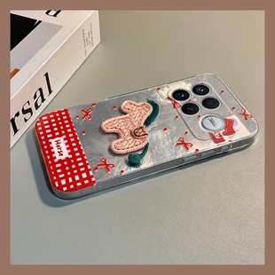 k30i k40s 12x k50新年turbo4本命年3 粉色刺绣小马适用小米红米k90promax手机壳k80立体k70pro卡通k60e至尊版