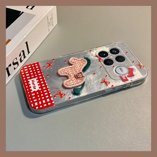 手机壳硅胶冰川纹新年红色2026马