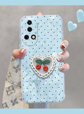 波点刺绣樱桃适用华为nova13pro手机壳novo12ultra蓝色11立体10z日韩9se满屏8小众7i硅胶6新款5i/4e活力版软p