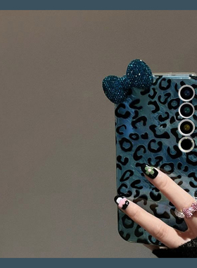 蓝色满屏豹纹适用魅族21pro手机壳20日韩18pro立体18x水钻17蝴蝶结16spro小众16t硅胶16x16thplus/meizu/16th
