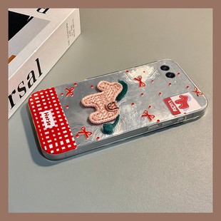 粉色刺绣小马适用三星zflip7fe手机壳zfold6新年zflip5本命年w23flip卡通3折叠屏zfold2立体w22硬w21 galaxy