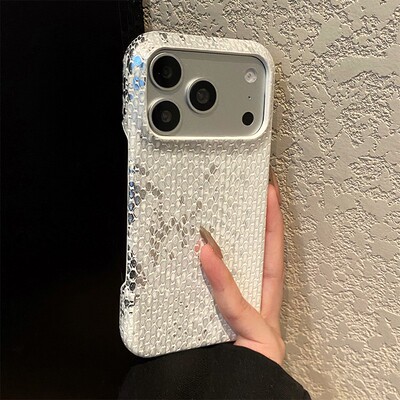 手机壳仿皮皮纹烫金奢华高级感蟒