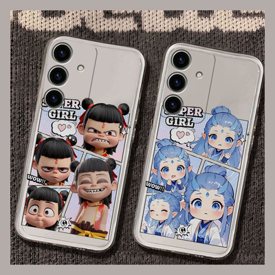 Q版哪吒魔童适用三星s24plus手机壳s23+十s22卡通s21fe敖丙s20ultra创意s10可爱s9个性s8硅胶note20galaxy软p
