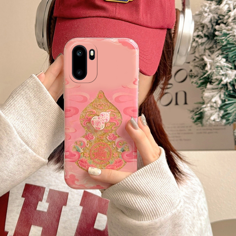 镂空闪粉葫芦适用oppo一加ace6手机壳ace5至尊版1+15旋转13国潮12金箔11pro中国风10/9rt/ace3v/2v/1+oneplus