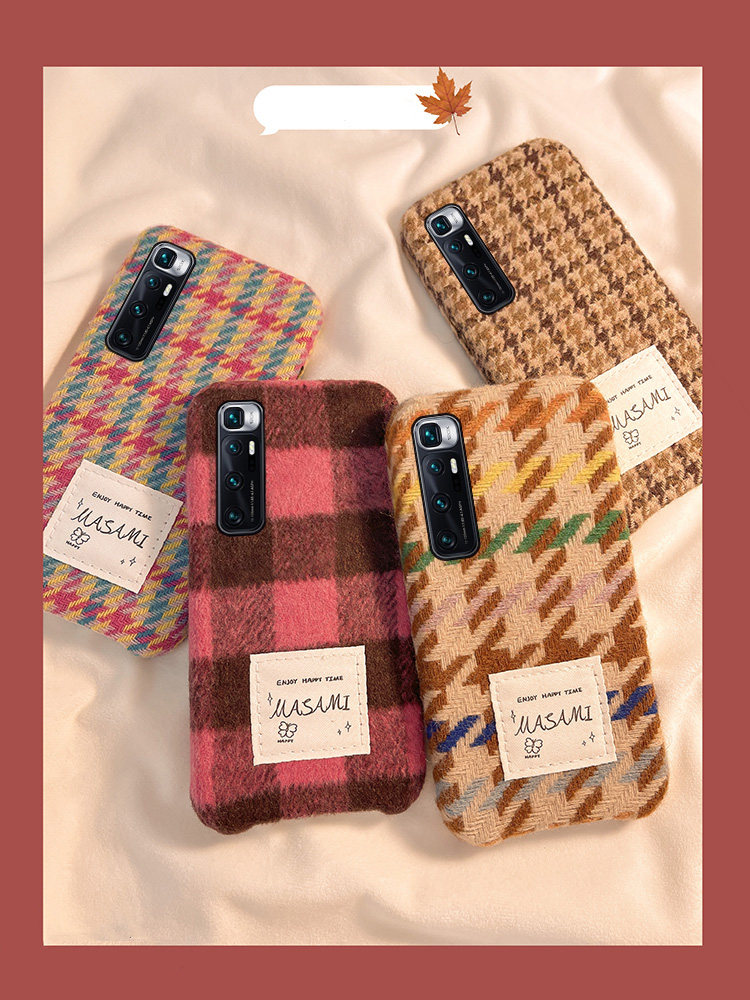 Xiaomi 10 / 10 Pro üçün houndstooth naxışlı telefon qabığı