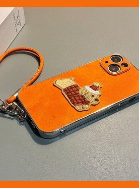 刺绣圣诞小狗适用vivox300手机壳x200promini立体x100s皮绳x90橙色x80秋冬x70卡通x60牛仔纹x50绒布x30por软p